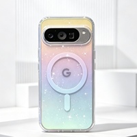 Étui magnétique personnalisé avec logo brillant pour Google Pixel 10 Pro XL, transparent, antichoc, avec bordure, vente en gros, fabricant de housses de téléphone