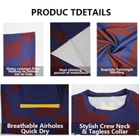 Maillot de Foot Personnalisé en Dropshipping, Ensemble Maillot de Football à Séchage Rapide Bleu Jaune, Maillot de Foot Sublimé, Uniformes de Football