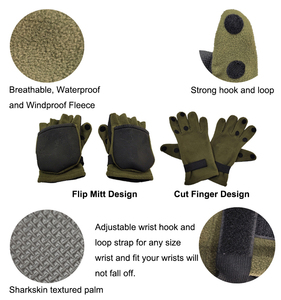 Guantes de Invierno Personalizados, Medios Dedos, Antideslizantes, Cálidos, de Forro Polar, para Motociclismo y Pesca en Hielo - Product Image 5