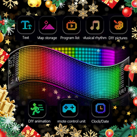 Joyeux Noël, panneau lumineux LED flexible à commande par application DIY, panneau lumineux LED pour fenêtre, panneau matriciel LED, panneau d'affichage LED pour véhicules, voitures