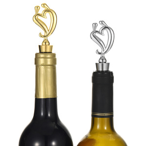 Takumori Heart Shaped Wine <b>Bottle</b> <b>Stopper</b> Gold Silver Sealing For Wedding Party Gift - Product Image 2