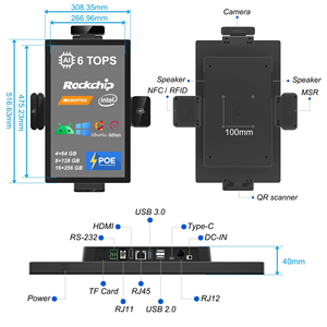 Kioscos de Pago de 21.5 Pulgadas para Montaje en Pared, Lector de Tarjetas NFC para Escuelas, Alimentación por PoE - Product Image 3