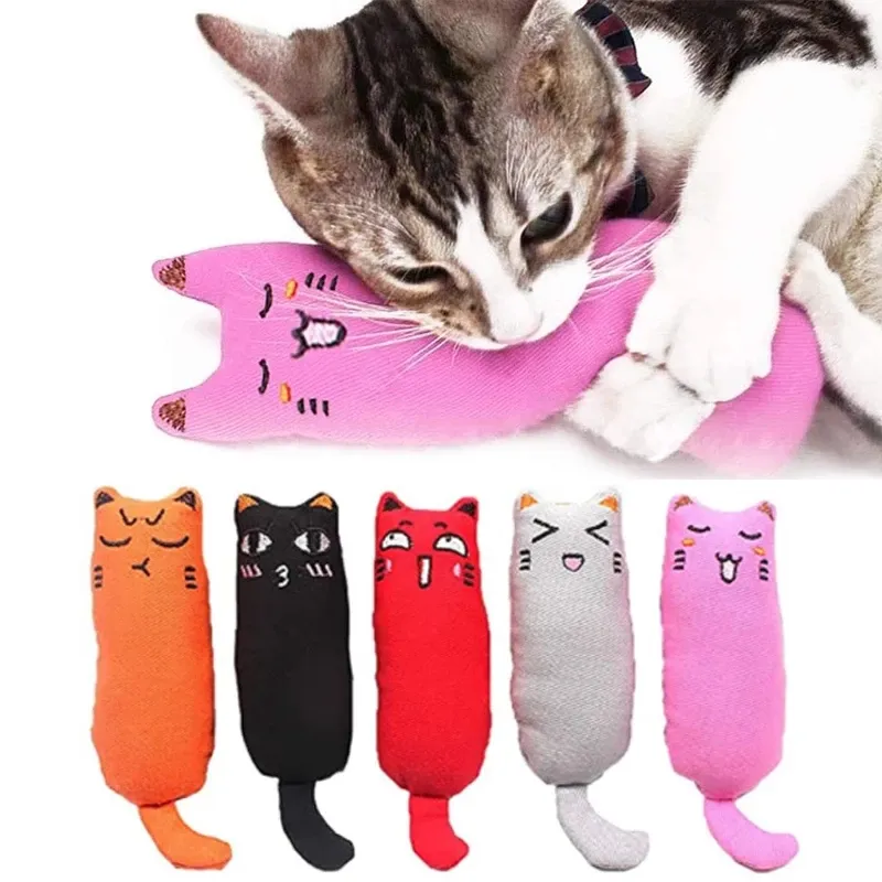 Rustle Sound Catnip Đồ ChơI Mèo Sản Phẩm Cho Thú Cưng Đồ Chơi Mèo Dễ Thương Cho Mèo Con Răng Mài Mèo Plush Thumb Gối Phụ Kiện Thú Cưng