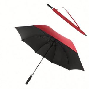 OEM Factory Promotion Custom Logo Printed Big Size Fully-<b>Automatic</b> Waterproof Auto Rain Golf <b>Umbrella</b> Black Straight Design - Product Image 1