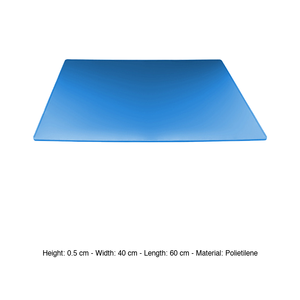 Planche à découper en polyéthylène bleue 60 × 40 × 0,5 h cm, souple, flexible, durable - Product Image 3