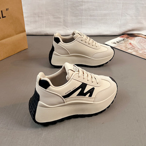Spring 2026 New Fashion Thick-Topped High-Heeled Trendy <b>Letter</b>-Design Versatile Women's Casual Shoes for Exercise - Product Image 2