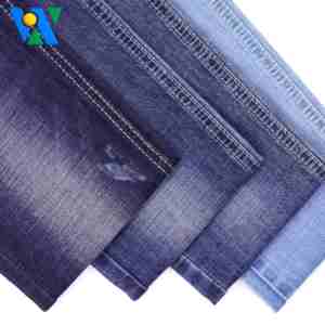 Vải Denim 100% Cotton 8oz dùng may quần áo, kiểu vải chéo sần, dệt twill 12S, không co giãn, cuộn vải Denim sản xuất <span class=keywords><strong>b</strong></span>ởi nhà máy. - Product Image 5