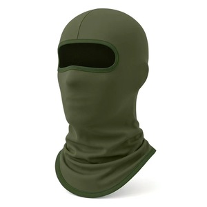 Cycling Mask Military Green Full Coverage Windproof Cold Proof Fleece Lined Headgear Unisex - Product Image 1