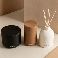 Ensemble cadeau de bougies parfumées et diffuseurs à bâtonnets personnalisés en gros avec boîte, emballage de luxe écologique