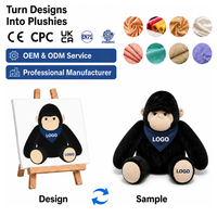 Peluche Gorille Personnalisée avec Logo – Mascotte Douce en Peluche – Cadeau Promotionnel