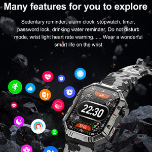 นาฬิกาสมาร์ทวอทช์ W55 HD หน้าจอคมชัด กันน้ำระดับ IP68 สายรัดข้อมือสำหรับผู้ชาย รองรับ Android และ IOS โหมดกีฬากลางแจ้ง ติดตามการนอนหลับ ตัวเรือนโลหะทรงเหลี่ยม - Product Image 6