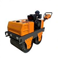 Mini-compacteur vibrant routier de 1 tonne, compresseur d'asphalte hydraulique à double tambour, rouleau tandem pour la réparation des allées, des trottoirs et des chemins