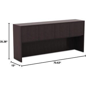 Alera Valencia Series Mueble de Madera Color Espresso con Puertas y 4 Compartimentos 70.63w X 15d X 35.38h - Product Image 3