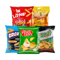Sacs d'emballage alimentaire personnalisés imprimés, laminés, pour snacks, pop-corn, chips de pommes de terre