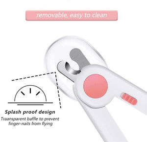 مقص أظافر آمن للقطط والكلاب-أظافر بإضاءة ليد للأظافر الداكنة ، غطاء شفرة & طاحونة كهربائية 2 في 1 - Product Image 2