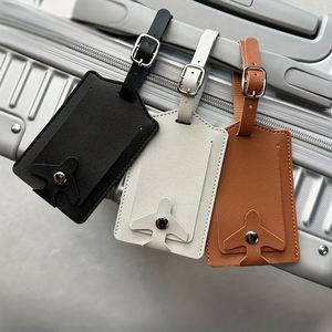 Wholesale PU Leather Luggage <b>Tag</b> Airplane Buckle Custom Logo Baggage Label Travel Suitcase Anti-Loss Labels Letter <b>Name</b> <b>Tag</b> - Product Image 3