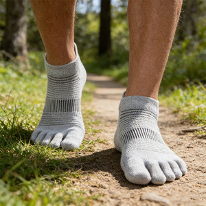 Coolmax Running <strong>Socks</strong> with Logo <strong>Toe</strong> Separator Ankle <strong>Socks</strong> <strong>for</strong> Men Women - Product Image 4