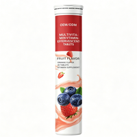 Premium Volwassen Fruit Smaak Multivitamine Vitamine C Zink Bruistabletten Supplement 30 Sachets/Verpakking voor Mannen Vrouwen Vitaliteit