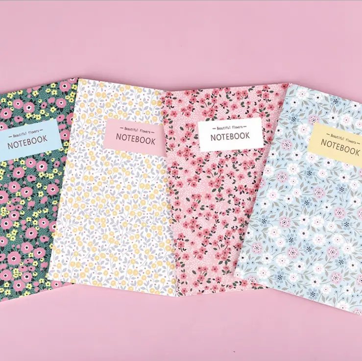 Cuaderno con reglas florales, libro de notas, Registro Diario B5, cubierta suave, 36 hojas