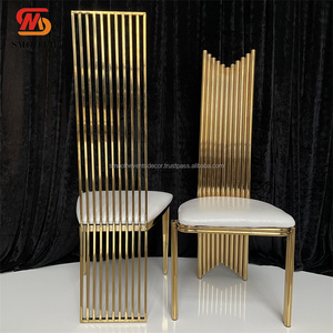 Sillas de Comedor de Lujo SMOOTH con Respaldo Alto y Estructura de Acero Inoxidable, Directas de Fábrica, para Salones de Banquetes y Bodas - Product Image 6