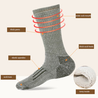 Chaussettes de randonnée en laine mérinos de qualité supérieure, anti-ampoules, thermiques, coussinées, pour les performances sportives en hiver en extérieur