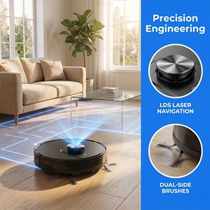 Smart Robot Vacuum Cleaner, Strong Suction Robotic Vacuum with APP/WiFi Control, Wet Dry for Pet Hair, Hard Floor Carpet - Product Image 6