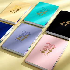 2027 Customizable PU Leather Agenda Fashionable Daily Planner Spanish French Dated Schedules A5 <strong>Diary</strong> - Product Image 2