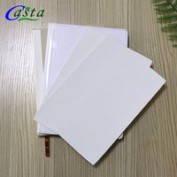 Carnet de notes A6 double face pour sublimation, couverture en PU blanc, personnalisable avec logo, carnet en cuir pour sublimation