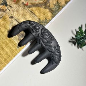 Peines de masaje herbales He Shou <span class=keywords><strong>Wu</strong></span> hechos a mano por el fabricante para el cuidado del cabello negro, moxibustión herbal china directa - Product Image 4