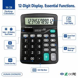 <span class=keywords><strong>Calculadora</strong></span> Básica M-28 de 12 Dígitos <span class=keywords><strong>con</strong></span> Pantalla Grande, Doble Alimentación Solar y por Batería, Función de Porcentaje y Raíz <span class=keywords><strong>Cuadrada</strong></span>, Ideal para Estudiantes y Promociones Escolares - Product Image 4