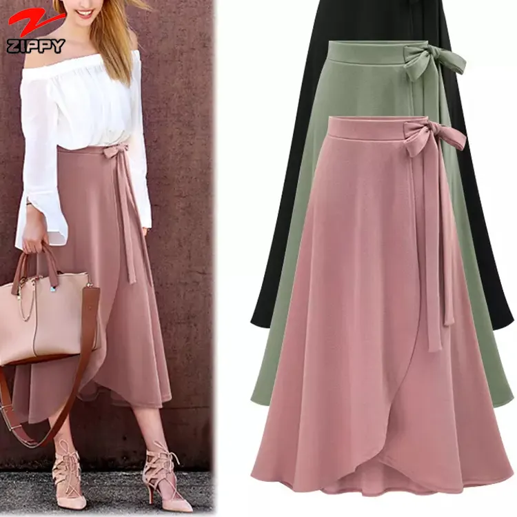 Casual Dikke Dames Carrièrejurken Plus Size Elegante Rok Lange Wikkelrok Sexy Diner Jurk Kleding Goedkope Faldas Largas Rok