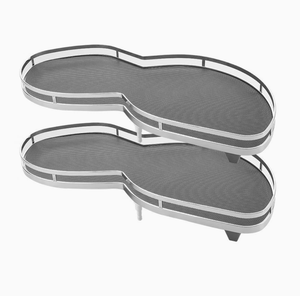 Étagère de rangement <span class=keywords><strong>d</strong></span>'<span class=keywords><strong>angle</strong></span> pour armoire de <span class=keywords><strong>cuisine</strong></span>, tiroir coulissant rotatif double couche pour casseroles et bols, design moderne et simple, pour garde-manger - Product Image 1