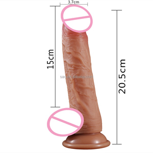 SacKnove Frauen <span class=keywords><strong>Big</strong></span> Penis Sexspielzeug Masturbieren Flexibler Pilzkopf Gummi Blaue Ader Echte Haut Double Liquid Silicone <span class=keywords><strong>Dildo</strong></span> - Product Image 2