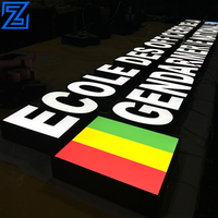 Enseigne lumineuse LED pour bureau ou boutique de tabac, lettres en relief, publicité, éclairage frontal, acier inoxydable, couleurs personnalisées, signalétique