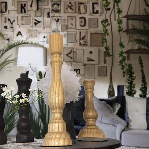 Elegante Candelabro Redondo de Madera para Decoración del Hogar, Portavelas para el Día de San Valentín con Frascos para Velas - Product Image 3