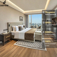 Ensemble complet de mobilier de chambre d'hôtel moderne sur mesure 5 étoiles de luxe pour villa et appartement