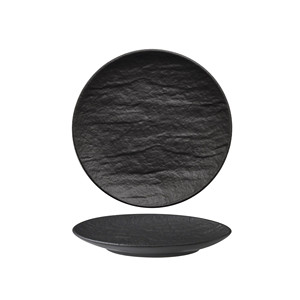 Plato de Cena M1934, Efecto Piedra Negro, Porcelana, 13 cm, Suministros para Hostelería, Vajilla al por Mayor - Product Image 1