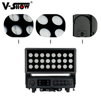 VShow Q12 Projecteur LED mobile étanche IP65 24x40W RGBW 4-en-1 pour projection extérieure sur bâtiments et événements festifs