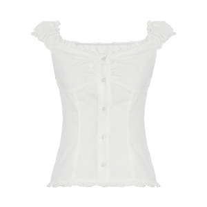 T-shirt da <span class=keywords><strong>donna</strong></span> stile 2025 BM da <span class=keywords><strong>donna</strong></span> Casual da balletto estivo Sexy in <span class=keywords><strong>pizzo</strong></span> aderente a maniche corte - Product Image 5