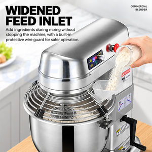 Machine 26L multifonction, pétrin, batteur à œufs, mixeur, crème, lait frais, farine, pour boulangerie et restaurant - Product Image 4