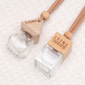 Großhandel niedlich leer 8ml 10ml hängende Auto Luft Duft Diffusor Parfüm Flasche mit Holz kappe - Product Image 6