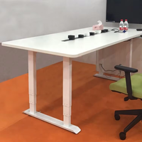 Cadre de bureau assis-debout réglable en hauteur à quatre moteurs, base de bureau ergonomique robuste en métal à 3 niveaux pour le bureau à domicile
