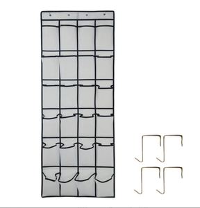 24 <b>Large</b> Pockets Over the Door Shoe Organizer Hanging Shoe Organizer for Door <b>Large</b> Capacity Shoe <b>Storage</b> Bag with 4 Metal Hooks - Product Image 1