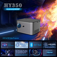 Projecteur HY350 Allwinner H713 4K, 1200 lumens, 150 pouces, 1920*1080p, Android 11, double Wifi, vidéo domestique 4K, projecteurs domestiques HD 4K