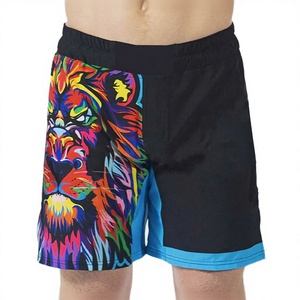 Pantalones Cortos de MMA con Logotipo Personalizado de Alta Calidad – Tela Elástica Resistente a Desgarros, Absorbe la Humedad, Transpirable, de Secado Rápido para Luchadores Masculinos - Product Image 1