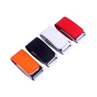 Grosir kunci Flash Drive USB kulit PU 16GB & 32GB, kunci Flash Drive dengan Logo kustom 2.0 & 3.0 rantai USB produk baru kapasitas nyata