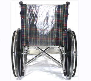 Sedie a rotelle portatili manuali per anziani pieghevoli durevoli con ruote in plastica con telaio in acciaio - Product Image 2