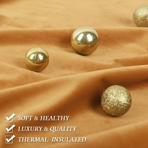 En gros Simple design moderne textiles de maison jaune couleur velours fenêtre rideaux de luxe - Product Image 5