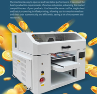 Impresora UV de Inyección de Tinta Mini A3 DTF de Cama Plana, Totalmente Automática, para Pequeñas Empresas, para Imprimir en PVC Flexible, Acrílico, Metal, Tarjetas, Letreros, Botellas, Vasos y Vidrio