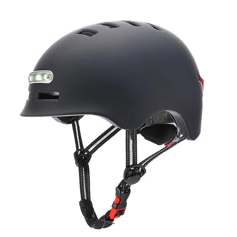Relee 2022 calidad LED bicicleta casco bicicleta LED recargable casco de seguridad con lámpara de advertencia bicicleta de montaña casco de diente azul